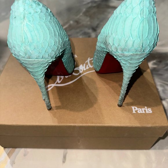 Christian Louboutin Turquoise Heels - Picture 7 of 9